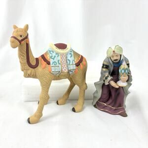 Hawthorne Village King Balthazar & Standing Camel Thomas Kinkade Nativity